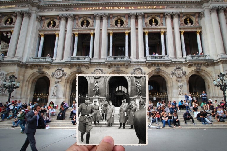 Place de lOpera 1940 e oggi