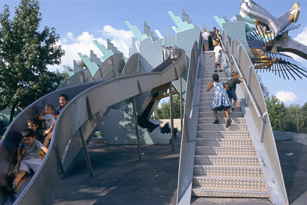 parc villette scivolo