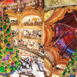 Si accendono le vetrine di Natale alle Galeries Lafayette