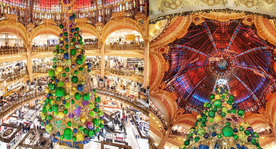 Si accendono le vetrine di Natale alle Galeries Lafayette